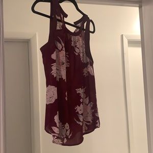 Purple floral shirt
